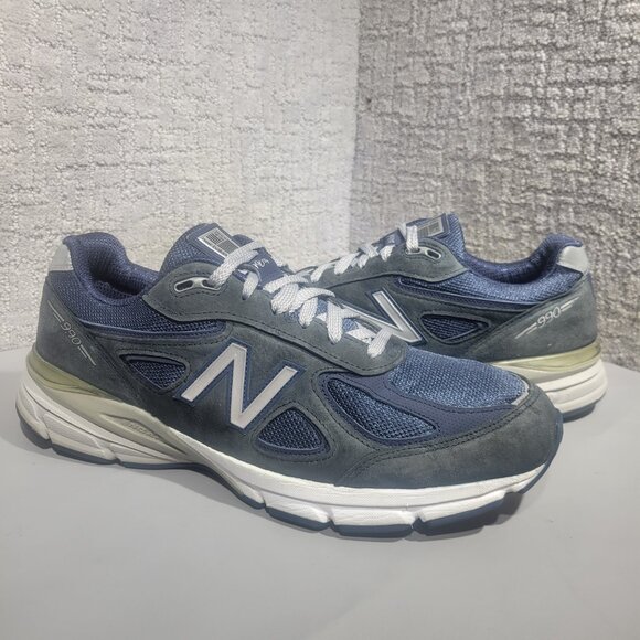 New Balance 990v4 Men's Size 12.5 2E Navy Blue Suede Running Shoes M990NV4 - Picture 1 of 9
